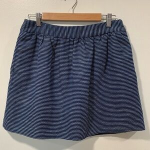 BANANA REPUBLIC Womens‎ Mini Skirt Sz 8 Navy Stripe Academia Preppy Coastal
